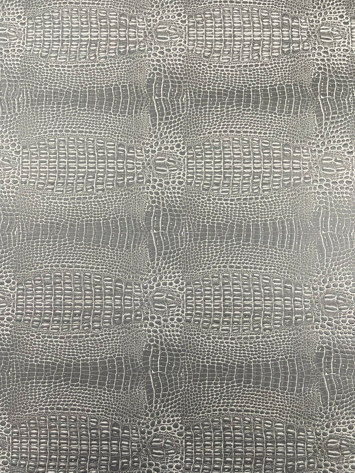 Crocodile Marine Vinyl Faux Leather Fabric - Two Tone Skin Texture, 54" Width (1 Yard)