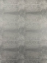 Crocodile Marine Vinyl Faux Leather Fabric - Two Tone Skin Texture, 54" Width (1 Yard)