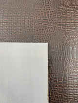 Crocodile Marine Vinyl Faux Leather Fabric - Two Tone Skin Texture, 54" Width (1 Yard)
