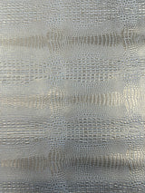 Crocodile Marine Vinyl Faux Leather Fabric - Two Tone Skin Texture, 54" Width (1 Yard)