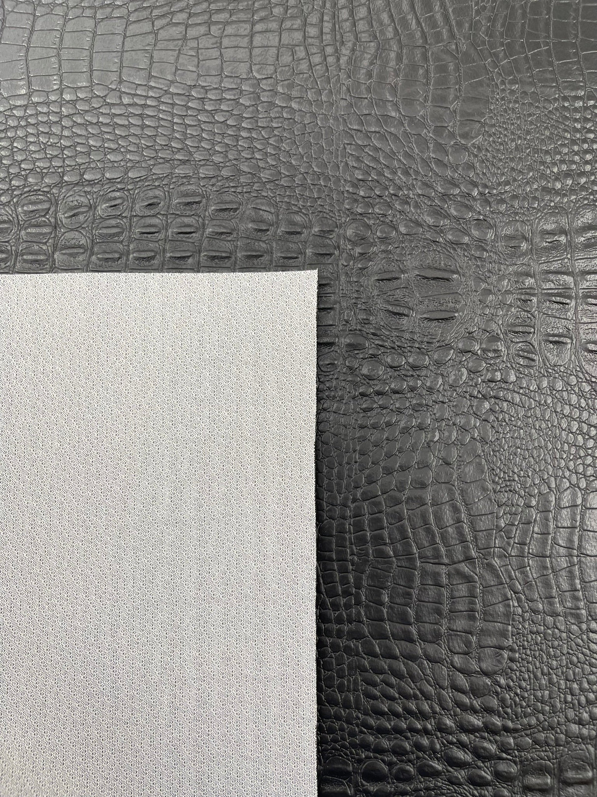 Crocodile Marine Vinyl Faux Leather Fabric - Two Tone Skin Texture, 54" Width (1 Yard)