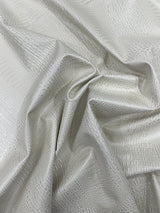 Crocodile Marine Vinyl Faux Leather Fabric - Two Tone Skin Texture, 54" Width (1 Yard)