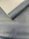 Crocodile Marine Vinyl Faux Leather Fabric - Two Tone Skin Texture, 54" Width (1 Yard)
