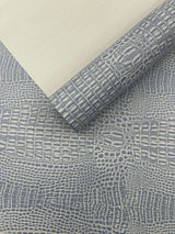 Crocodile Marine Vinyl Faux Leather Fabric - Two Tone Skin Texture, 54" Width (1 Yard)