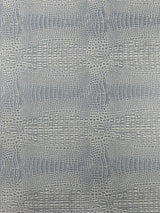 Crocodile Marine Vinyl Faux Leather Fabric - Two Tone Skin Texture, 54" Width (1 Yard)