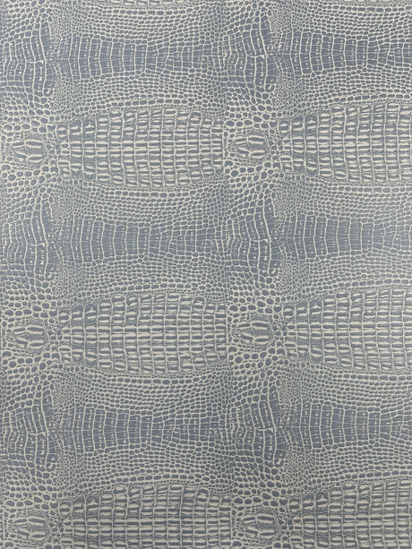 Crocodile Marine Vinyl Faux Leather Fabric - Two Tone Skin Texture, 54" Width (1 Yard)