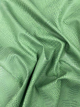 Crocodile Marine Vinyl Faux Leather Fabric - Two Tone Skin Texture, 54" Width (1 Yard)