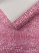 Crocodile Marine Vinyl Faux Leather Fabric - Two Tone Skin Texture, 54" Width (1 Yard)