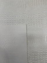 Crocodile Marine Vinyl Faux Leather Fabric - Two Tone Skin Texture, 54" Width (1 Yard)