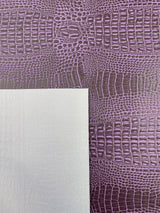 Crocodile Marine Vinyl Faux Leather Fabric - Two Tone Skin Texture, 54" Width (1 Yard)