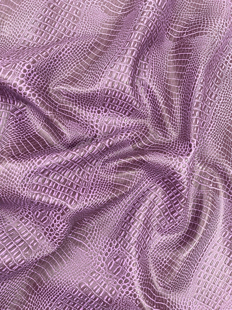 Crocodile Marine Vinyl Faux Leather Fabric - Two Tone Skin Texture, 54" Width (1 Yard)