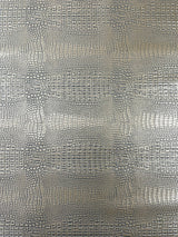 Crocodile Marine Vinyl Faux Leather Fabric - Two Tone Skin Texture, 54" Width (1 Yard)