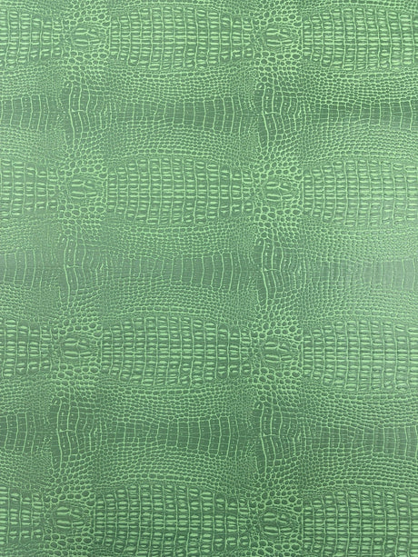 Crocodile Marine Vinyl Faux Leather Fabric - Two Tone Skin Texture, 54" Width (1 Yard)