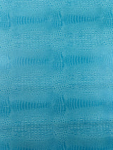 Crocodile Marine Vinyl Faux Leather Fabric - Two Tone Skin Texture, 54" Width (1 Yard)