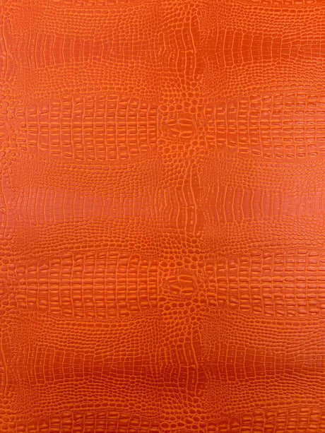Crocodile Marine Vinyl Faux Leather Fabric - Two Tone Skin Texture, 54" Width (1 Yard)