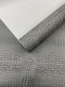 Crocodile Marine Vinyl Faux Leather Fabric - Two Tone Skin Texture, 54" Width (1 Yard)