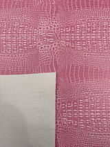 Crocodile Marine Vinyl Faux Leather Fabric - Two Tone Skin Texture, 54" Width (1 Yard)