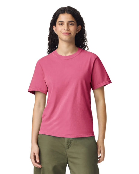 Comfort Colors 1717 Adult Tee Cotton Fabric - Crunchberry, Semi-Fitted, 4.5 Oz/Yd², 90% Ring Spun Cotton / 10% Polyester (1 Unit)