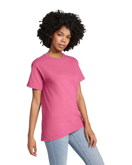 Comfort Colors 1717 Adult Tee Cotton Fabric - Crunchberry, Semi-Fitted, 4.5 Oz/Yd², 90% Ring Spun Cotton / 10% Polyester (1 Unit)