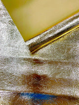Crush Chrome Mirror Shiny Vinyl Fabric - Metallic Mirror Finish, 54" Width (1 Yard)