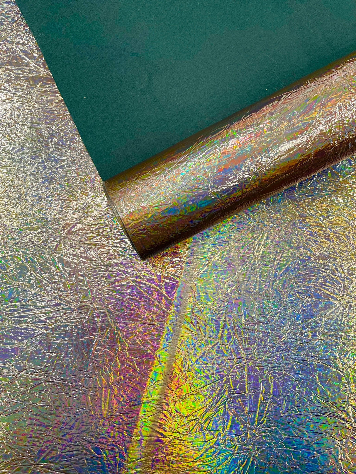 Crush Chrome Mirror Shiny Vinyl Fabric - Metallic Mirror Finish, 54" Width (1 Yard)