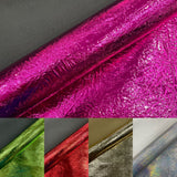 Crush Chrome Mirror Shiny Vinyl Fabric - Metallic Mirror Finish, 54" Width (1 Yard)