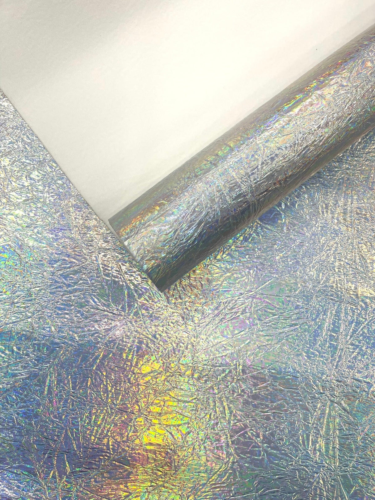 Crush Chrome Mirror Shiny Vinyl Fabric - Metallic Mirror Finish, 54" Width (1 Yard)