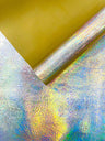 Crush Chrome Mirror Shiny Vinyl Fabric - Metallic Mirror Finish, 54" Width (1 Yard)
