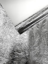 Crush Chrome Mirror Shiny Vinyl Fabric - Metallic Mirror Finish, 54" Width (1 Yard)