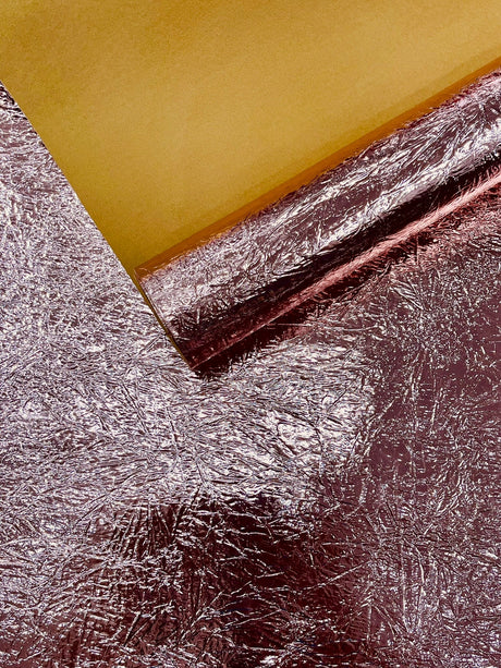Crush Chrome Mirror Shiny Vinyl Fabric - Metallic Mirror Finish, 54" Width (1 Yard)