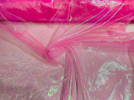 Crush Iridescent Organza Nylon Acrylic Fabric - Iridescent, 44/45" Width (1 Yard)