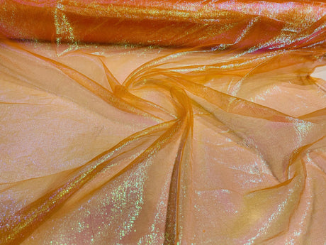 Crush Iridescent Organza Nylon Acrylic Fabric - Iridescent, 44/45" Width (1 Yard)