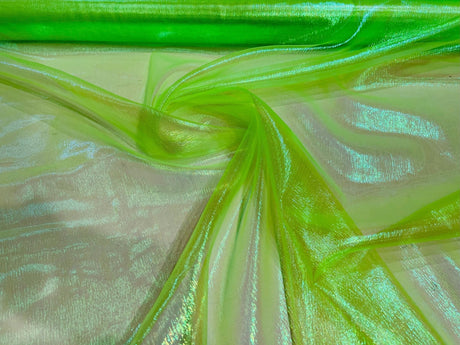 Crush Iridescent Organza Nylon Acrylic Fabric - Iridescent, 44/45" Width (1 Yard)