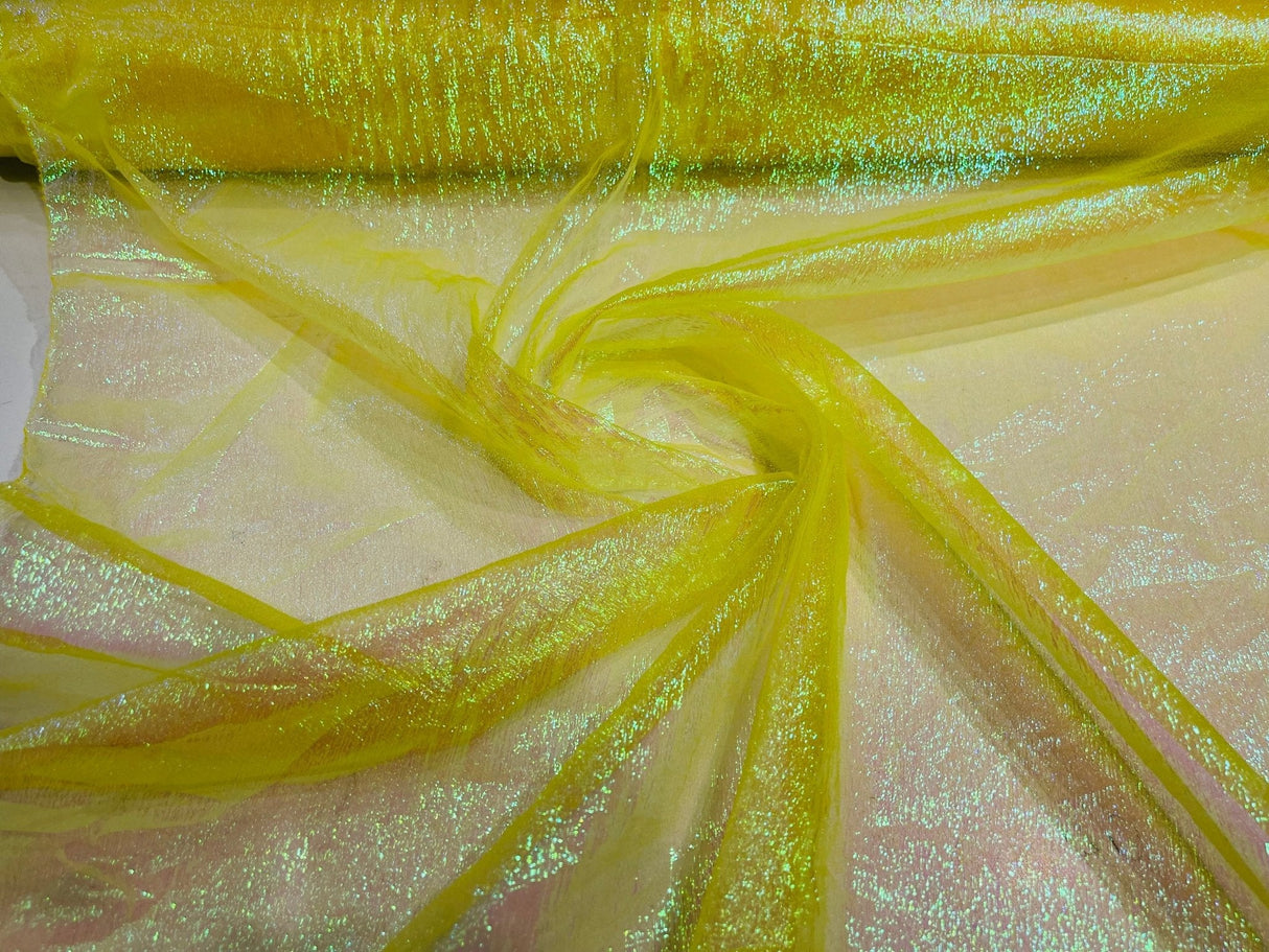 Crush Iridescent Organza Nylon Acrylic Fabric - Iridescent, 44/45" Width (1 Yard)