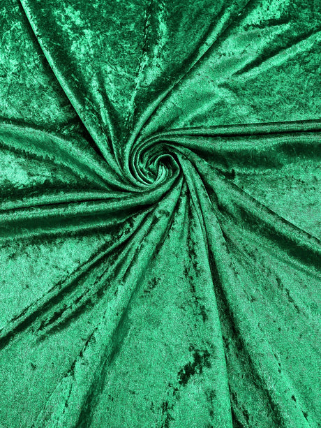 Crush Stretch Panne Velvet Fabric - 58" Width, Crushed Texture, Stretch Knit Back (1 Yard)