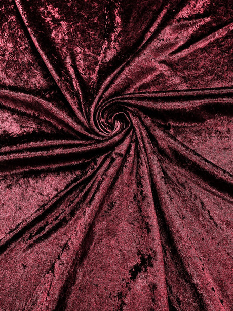Crush Stretch Panne Velvet Fabric - 58" Width, Crushed Texture, Stretch Knit Back (1 Yard)