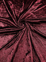 Crush Stretch Panne Velvet Fabric - 58" Width, Crushed Texture, Stretch Knit Back (1 Yard)