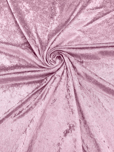 Crush Stretch Panne Velvet Fabric - 58" Width, Crushed Texture, Stretch Knit Back (1 Yard)