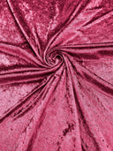 Crush Stretch Panne Velvet Fabric - 58" Width, Crushed Texture, Stretch Knit Back (1 Yard)