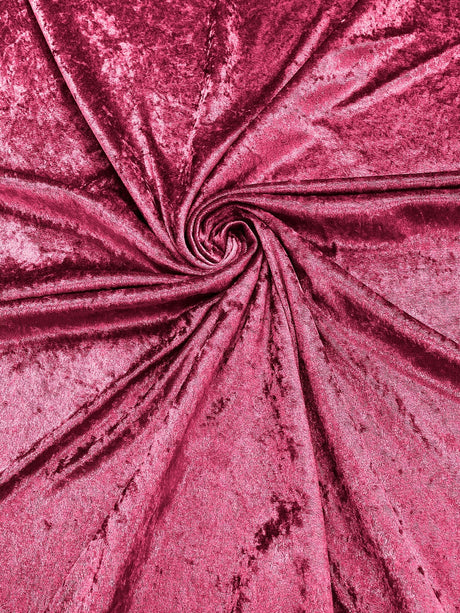 Crush Stretch Panne Velvet Fabric - 58" Width, Crushed Texture, Stretch Knit Back (1 Yard)