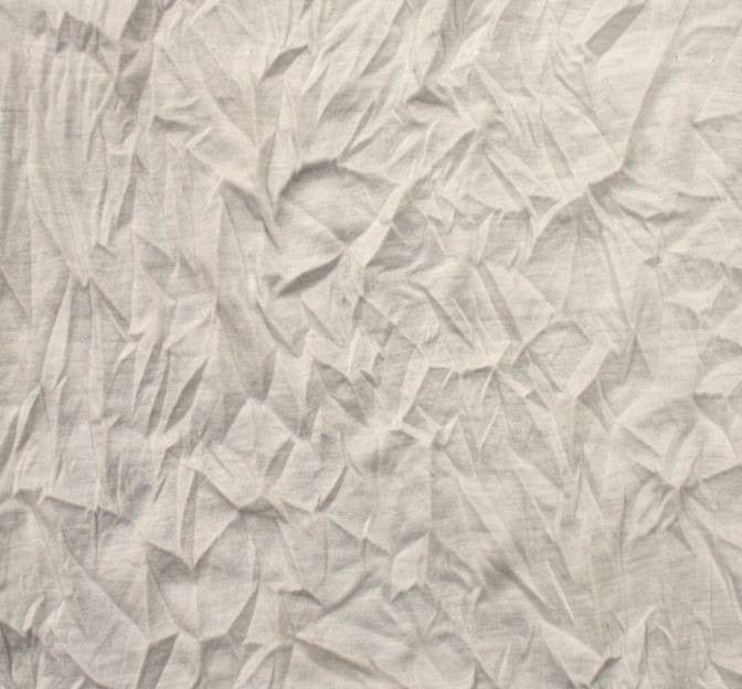 Crushed Jersey White Polyester Cotton Fabric - Solid White, 58/60" Width