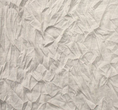 Crushed Jersey White Polyester Cotton Fabric - Solid White, 58/60" Width