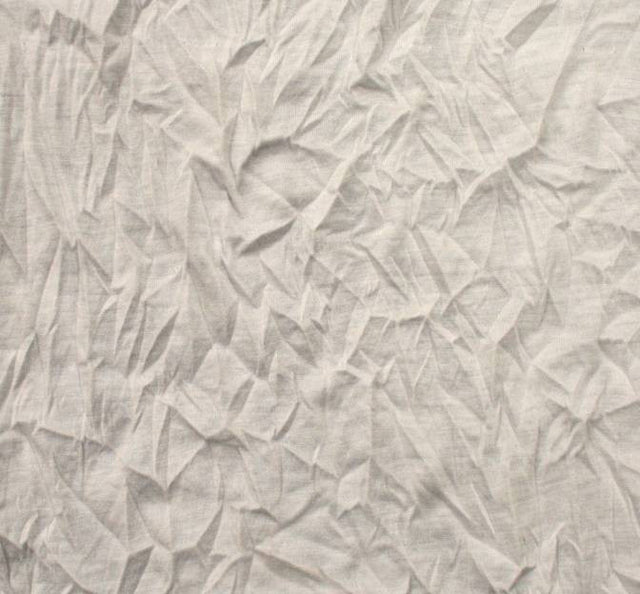 Crushed Jersey White Polyester Cotton Fabric - Solid White, 58/60" Width