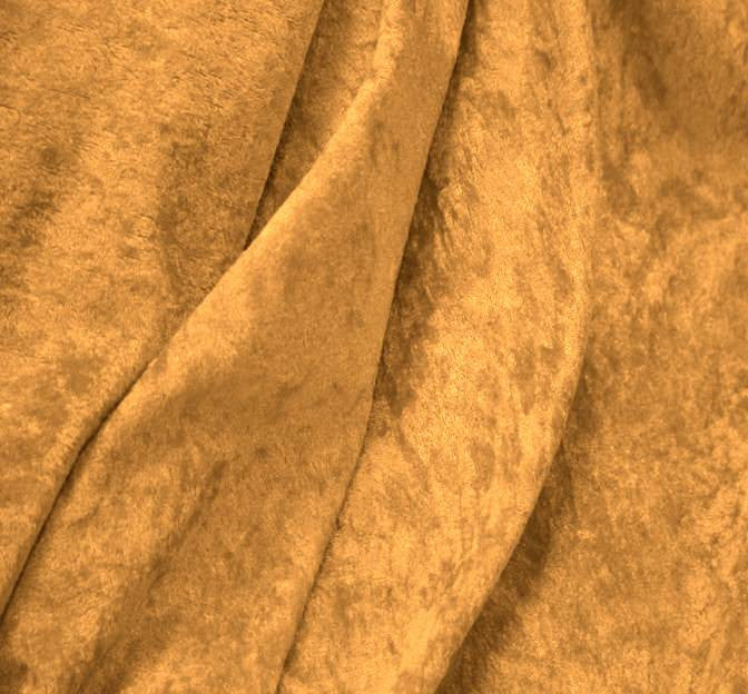 Crushed Panne Velour Polyester Fabric - Orange, 58/60" Width
