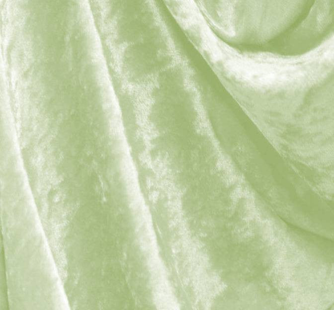 Crushed Panne Velour Polyester Fabric - Seafoam Green, Crushed Finish, 58/60" Width