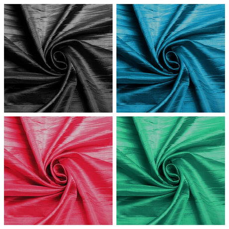 Crushed Taffeta Stretch Taffeta Fabric - Solid, 58" Width (1 Yard)
