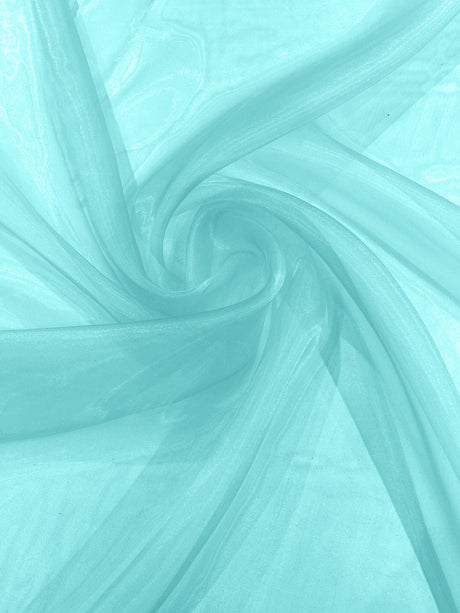 Crystal Organza Nylon Polyester Fabric - Sheer, Lightweight, 59/60" Width (1 Yard)