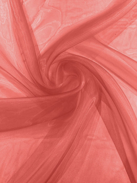 Crystal Organza Nylon Polyester Fabric - Sheer, Lightweight, 59/60" Width (1 Yard)