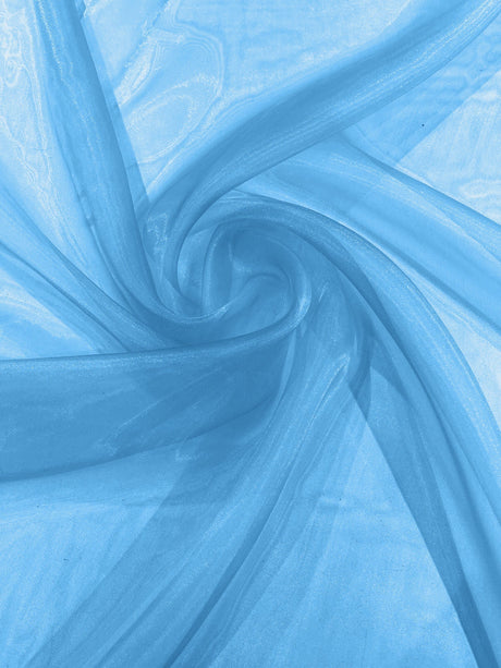 Crystal Organza Nylon Polyester Fabric - Sheer, Lightweight, 59/60" Width (1 Yard)