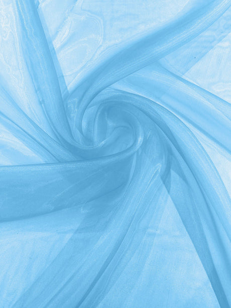 Crystal Organza Nylon Polyester Fabric - Sheer, Lightweight, 59/60" Width (1 Yard)